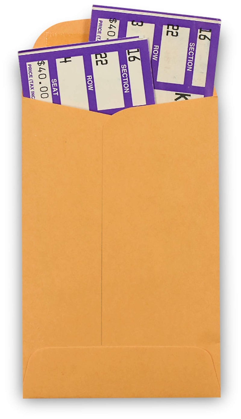 GUARDIAN 500 Guardian #4 Paper Coin Envelopes - Blank Small Envelopes for Coins, Receipts, Stamps, Small Parts Storage, & More â€“ 3" x 4-1/2" Cash Envelopes â€“ Gummed Flap Gift Card Holder Envelopes - Image 4